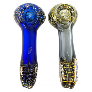 4.5" Milky White Air Trap Art Hand Pipe - (Pack of 2) [RKGS59]